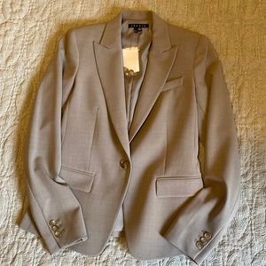 NWT Theory One Button Blazer Sz 2 Light Khaki
